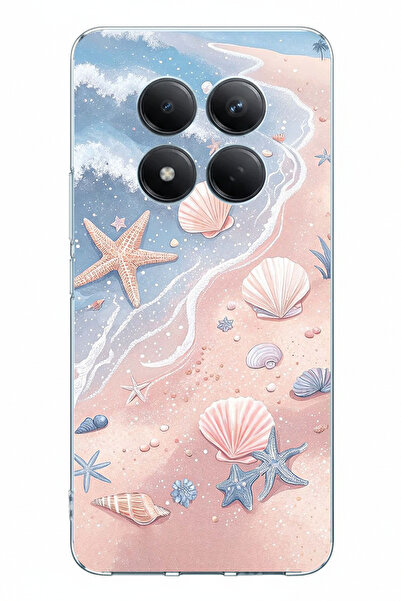 TechTree حافظة سيليكون مطبوعة بتصميم صدفة البحر متوافقة مع هاتف Redmi Note 15...