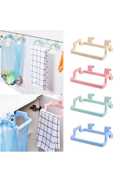 OEM Set of 3 Plastic Kitchen Holders for Garbage Bags or Towels, Beige