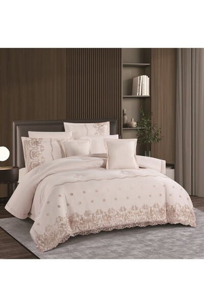 Gen Tech Summer double bedsheet set, 8 pieces, lace, new collection