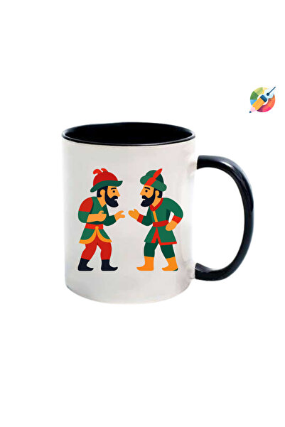 CERCİBAZAAR Hacivat & Karagöz Premium Porcelain Mug