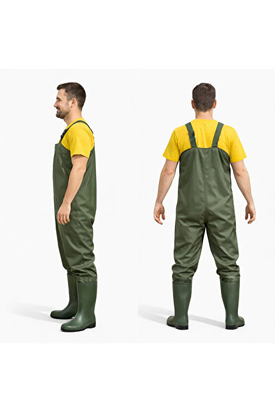 Bursahatırası Balıkçı Tulum Çizme %100 Su Geçirmez 55 mikron PVC Göğüs Çizme Garantili