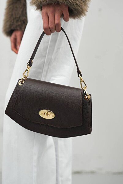 DERKON Milan Model Genuine Leather Women's Shoulder Bag