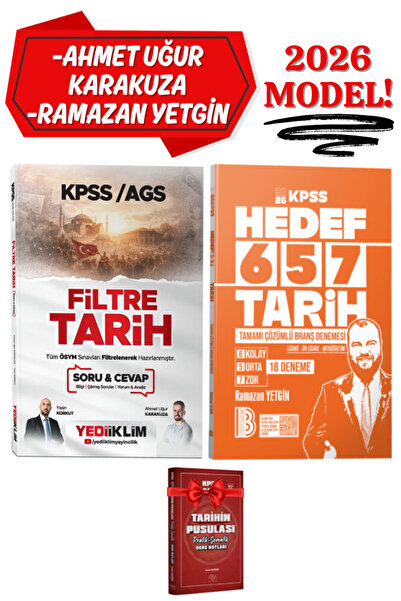 Yediiklim Yayınları Benim Hocam 2026 KPSS Ramazan Yetgin 657 Tarih Deneme+Ahm...
