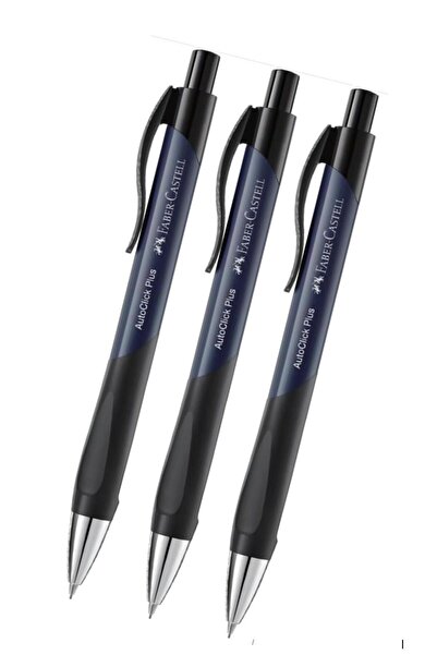 Faber Castell Auto Click Plus Versatil Pen 0.7 3 Pieces Blue Autoclick