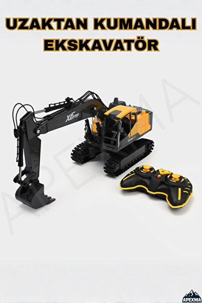 Apexma Oyuncak 2.4GHz Uzaktan Kumandalı Şarjlı Hareketli Kepçe 7 Kanallı Pale...