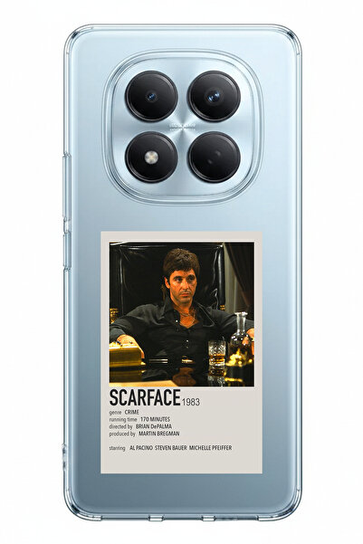 TechTree حافظة سيليكون مطبوعة بتصميم ملصق صغير من سكارفيس متوافقة مع Redmi No...