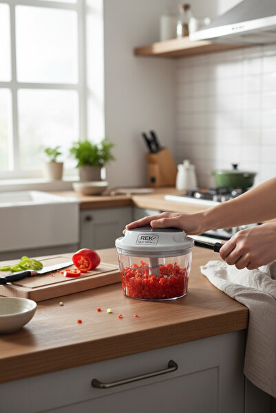 RENK YAPI RÜYASI 700ml Capacity Manual Chopper with 3 Blades and Drawstring H...