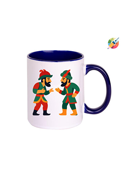 CERCİBAZAAR Hacivat & Karagöz Premium Porcelain Mug