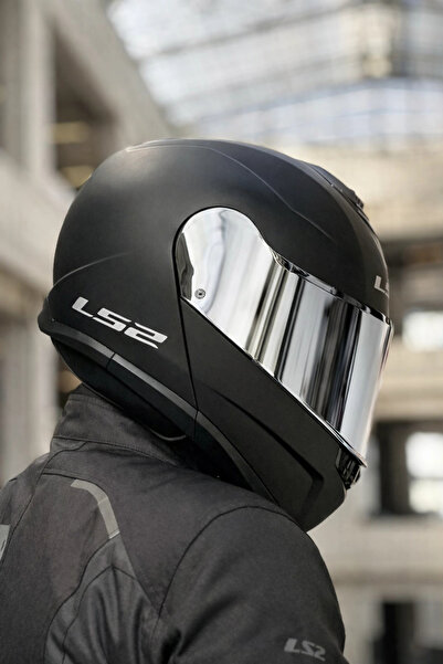 LS2 STROBE 2 MAT SİYAH KASK (GRİ VİZÖR)