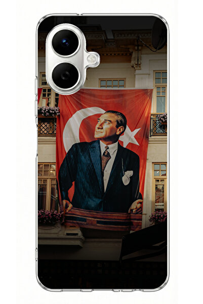 TechTree حافظة سيليكون مطبوعة بتفاصيل العلم الكبير متوافقة مع هاتف Infinix Sm...