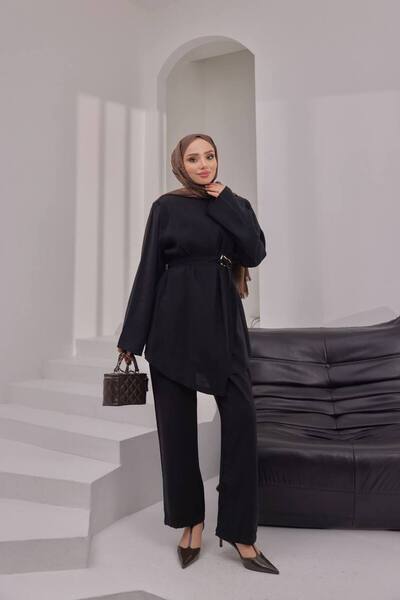 JESSE STORY Women's Modal Kupra Gold Accessory Top and Bottom Set