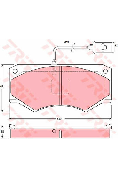 TRW Set plăcuțe de frână, frână cu disc GDB1248