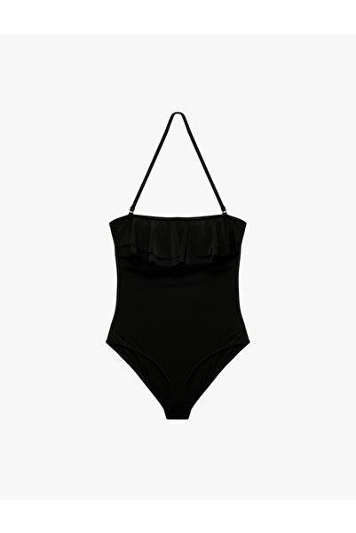 Koton Ruffled Strapless Swimsuit with Removable Straps