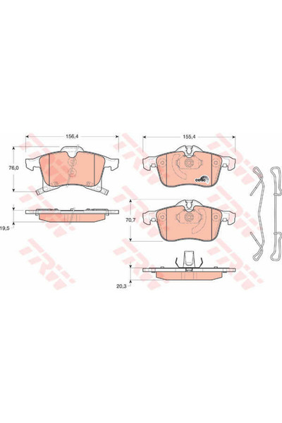 TRW Brake Pad Set, disc brake GDB1668