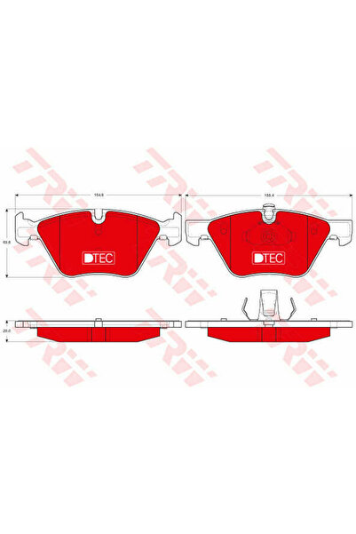 TRW Σετ Placute Frana,Frana Disc Gdb1559Dte BMW 3/3 Cabriolet/3 Touring BMW (...