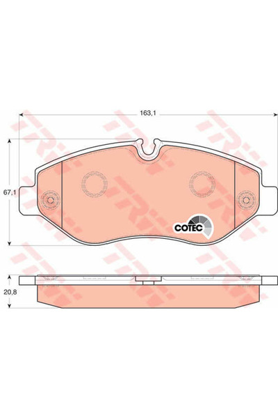 TRW Set plăcuțe de frână, frână cu disc GDB1698