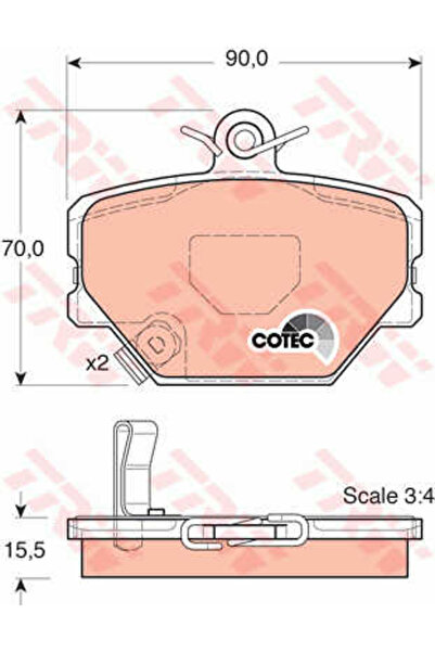 TRW Set plăcuțe de frână, frână cu disc GDB1365