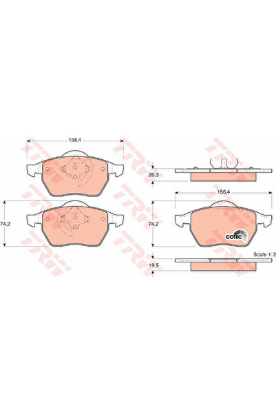 TRW Set plăcuțe de frână, frână cu disc GDB1376