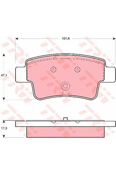 TRW Set plăcuțe de frână, frână cu disc GDB1656