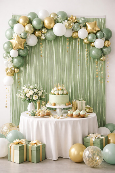 Partifabrik Perdea de perete cu ciucuri retro metalic verde salvie 1-2 metri