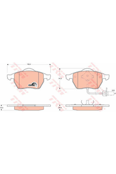 TRW Set plăcuțe de frână, frână cu disc GDB1440