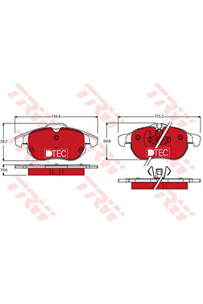 TRW Set plăcuțe de frână, frână cu disc GDB1613DTE