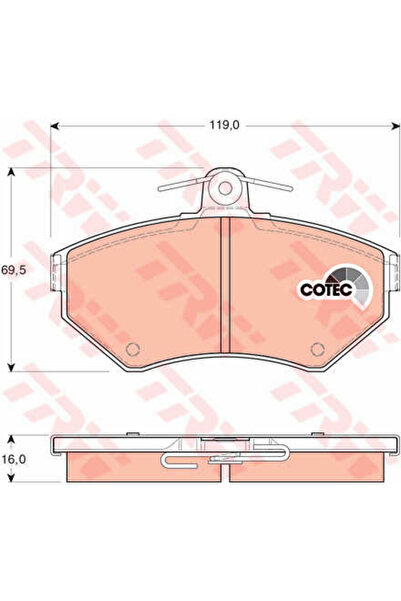 TRW Set plăcuțe de frână, frână cu disc GDB1437