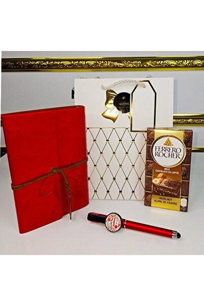 velve Set cadou elegant "Cea mai buna Invatatoare",jurnal vintage,pix touchsc...