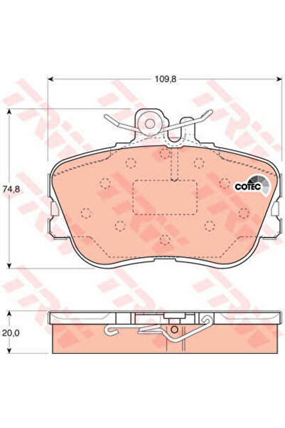 TRW Set Placute Frana,Frana Disc Gdb1094 Mercedes-Benz C-Class/C-Class T-Model