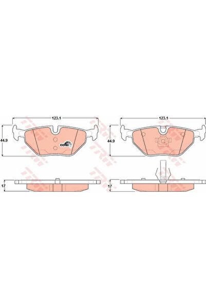 TRW Set plăcuțe de frână, frână cu disc GDB1344