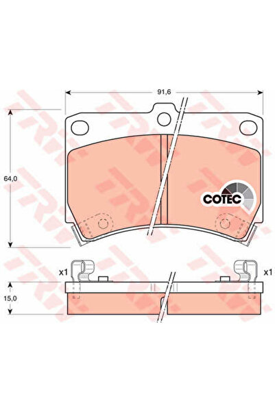 TRW Set Placute Frana,Frana Disc Gdb1024 Ford Asia & Oceania Festiva/Laser Ha...