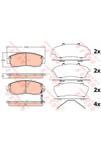 TRW Set plăcuțe de frână, frână cu disc GDB3581