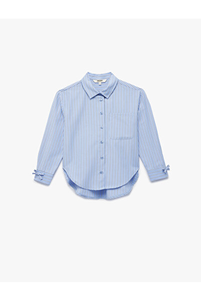 Koton Long Sleeve Classic Collar Oversize Striped Shirt