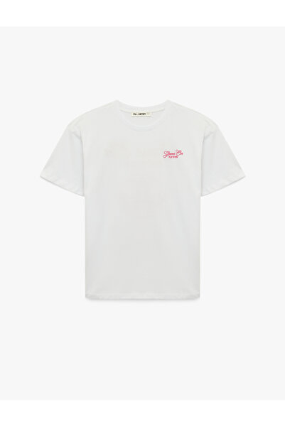 Koton Comfortable Fit Crew Neck Short Sleeve T-Shirt with Back Print