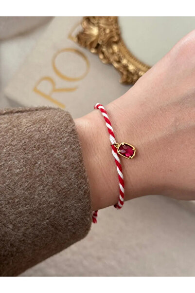 LEROSY CO. Marteniçka Tassel Bead Charm Bracelet Red String Women's Bracelet