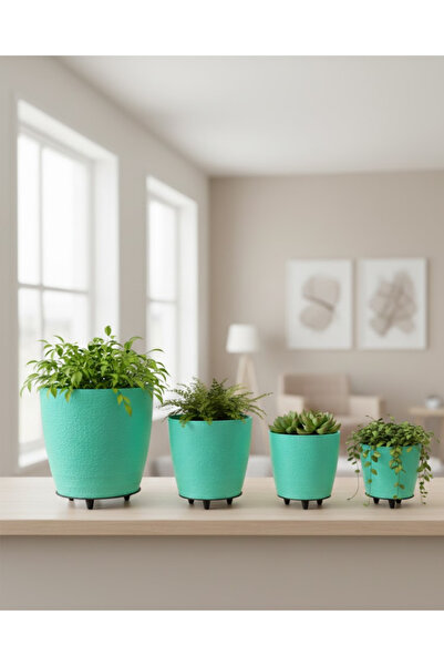 ASTRALTECH 4-Piece Vase Green