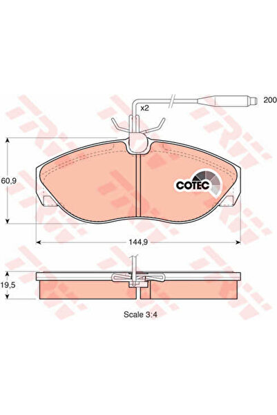 TRW Set plăcuțe de frână, frână cu disc GDB1105