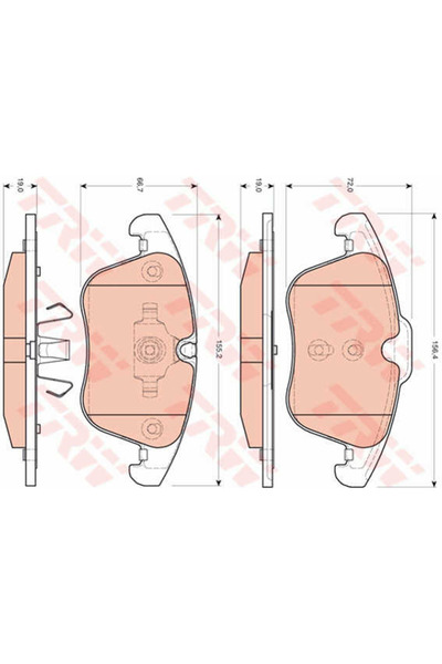 TRW Brake Pad Set, disc brake GDB1705