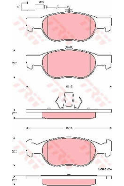 TRW Brake Pad Set, disc brake GDB1564