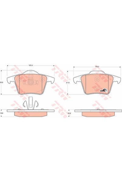 TRW Set plăcuțe de frână, frână cu disc GDB1566