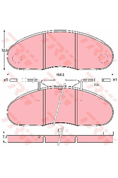 TRW Σετ τακάκια φρένων, δισκόφρενα Gdb1077 Nissan Cabstar E/Trade Bus/Trade Α...
