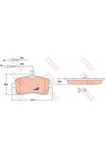 TRW Set plăcuțe de frână, frână cu disc GDB1594