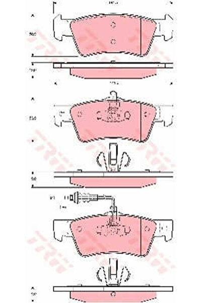 TRW Set plăcuțe de frână, frână cu disc GDB1671