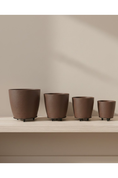 CT STONES Set de albastru cobalt vaze decorative maro 3D, moderne, cu picioar...