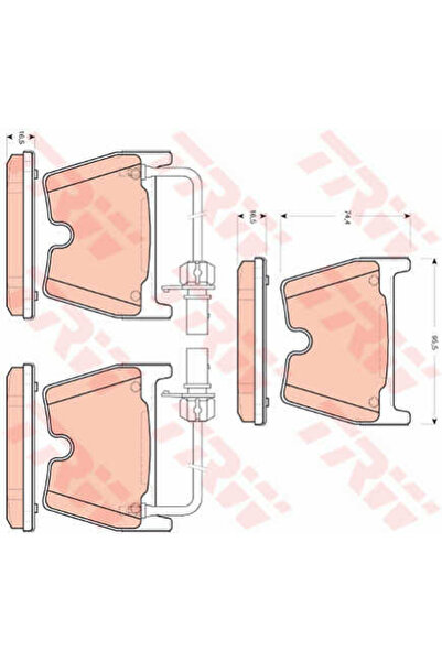 TRW Σετ τακάκια, δισκόφρενα GDB1688