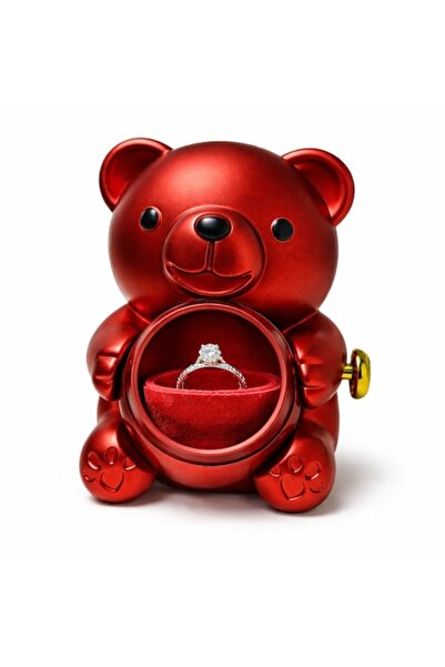 OEM Teddy Bear with Red Soap Rose and Secret Jewelry Drawer