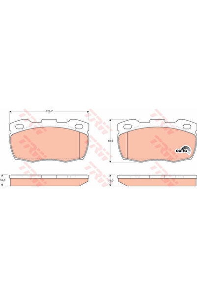 TRW Set plăcuțe de frână, frână cu disc GDB1452