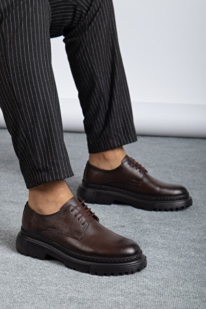 maximoda Genuine Leather, Stitched, Thick Soled, Full Leather Men's Shoes