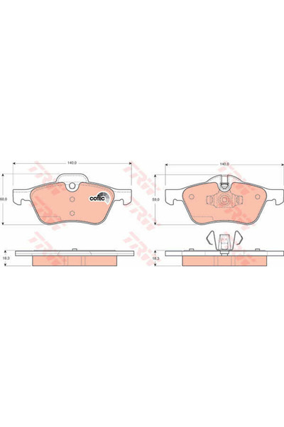 TRW Brake Pad Set, disc brake GDB1476