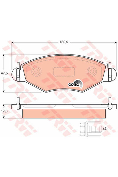 TRW Brake Pad Set, disc brake GDB1500
